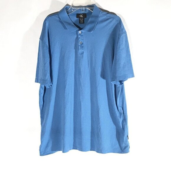 CALVIN KLEIN Blue VTG Mens Button Up Polo Shirt XL - Picture 5 of 10